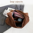 thumbnail image 4 of Slouchy Hobo Bag, 2026 New Suede Tote bag for Women, Vegan Leather Crescent Handbag Purse for Casual Travel, 4 of 7