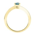 thumbnail image 2 of SZUL Women's Solitaire Pear Shaped Aquamarine Wave Ring in 10K Yellow Gold, 2 of 5