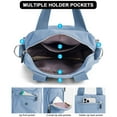 thumbnail image 3 of BadPiggies Nylon Crossbody Bag for Women Multi Pockets Waterproof Handbag Messenger Purses Travel Shoulder Bag - Blue, 3 of 10
