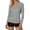 Gray, variant on Rash Guard for Women Sun Protection Long Sleeve Shirts V Neck Quick Dry Tops with Pockets for Running Fishing Workout White M