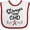 White and Red, variant on Inktastic Chd Awareness Month Ribbon Boys or Girls Baby Bib