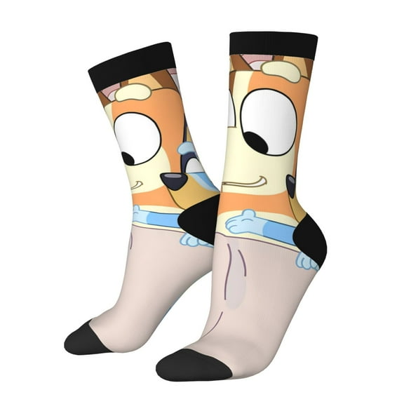 Johaoi Bluey Pattern Crazy Funny Socks for Men Women Colorful Fun Novelty Crew Socks Gifts for Adults Gag Gifts
