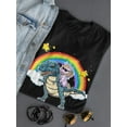 thumbnail image 3 of Unicorn Riding A Dinosaur Shaped T-Shirt Women -Image by Shutterstock, Female x-Large, 3 of 4