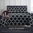 thumbnail image 4 of 3 Piece Reversible Down Alternative Comforter Set - Lightweight All Season Comforter with Two Shams - Quilted Duvet Insert with Box Stitched –Hypoallergenic, Soft, Fluffy (King, Black), 4 of 7