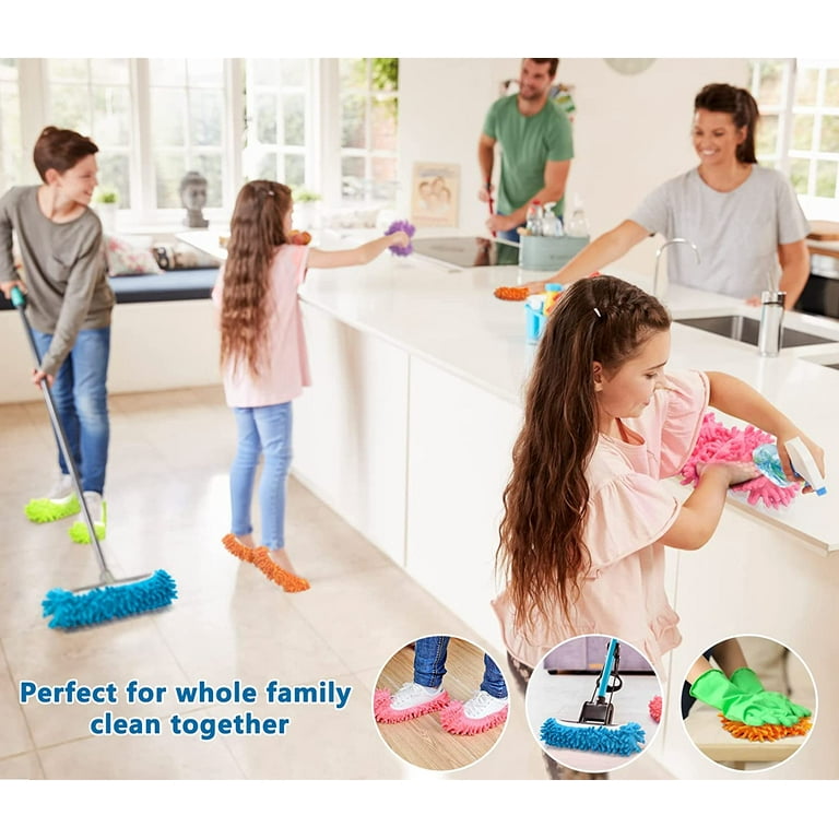 6pcs Multifunctional Mop Slippers Mop Shoes Floor Dust Removal Slippers For  Floor Cleaning Washable Reusable Shoes Cover Lazy Mopping Shoes