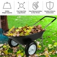 thumbnail image 2 of Pure Garden 2-Tire Wheelbarrow with 300lb Capacity and Padded Handle, Black, 2 of 8