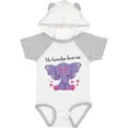 thumbnail image 3 of Inktastic Yara Grandpa Loves Me Purple Elephant Butterflies Boys or Girls Baby Bodysuit, 3 of 5
