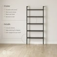 thumbnail image 3 of Nathan James Beacon Bohemian 5 Tier Bookshelf, Wall Mounted Bookcase, Solid Wood Bookshelf in Black Oak, 3 of 7