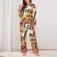 thumbnail image 2 of Lsque Not All Who Wander Are Lost Pattern Long Sleeve Pajama Set for Women - Soft 2-Piece Sleepwear and Loungewear Set with Pockets, Comfy Nightwear-Large, 2 of 7