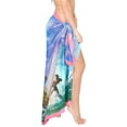 thumbnail image 3 of HAPPY BAY Women's Beachwear Summer Bikini Wraps Beach Wrap Sarong Swimwear Swim Cover up Skirt Bathing suit Pareo Coverups for Women One Size Arctic, Palm Tree Beach, 3 of 4