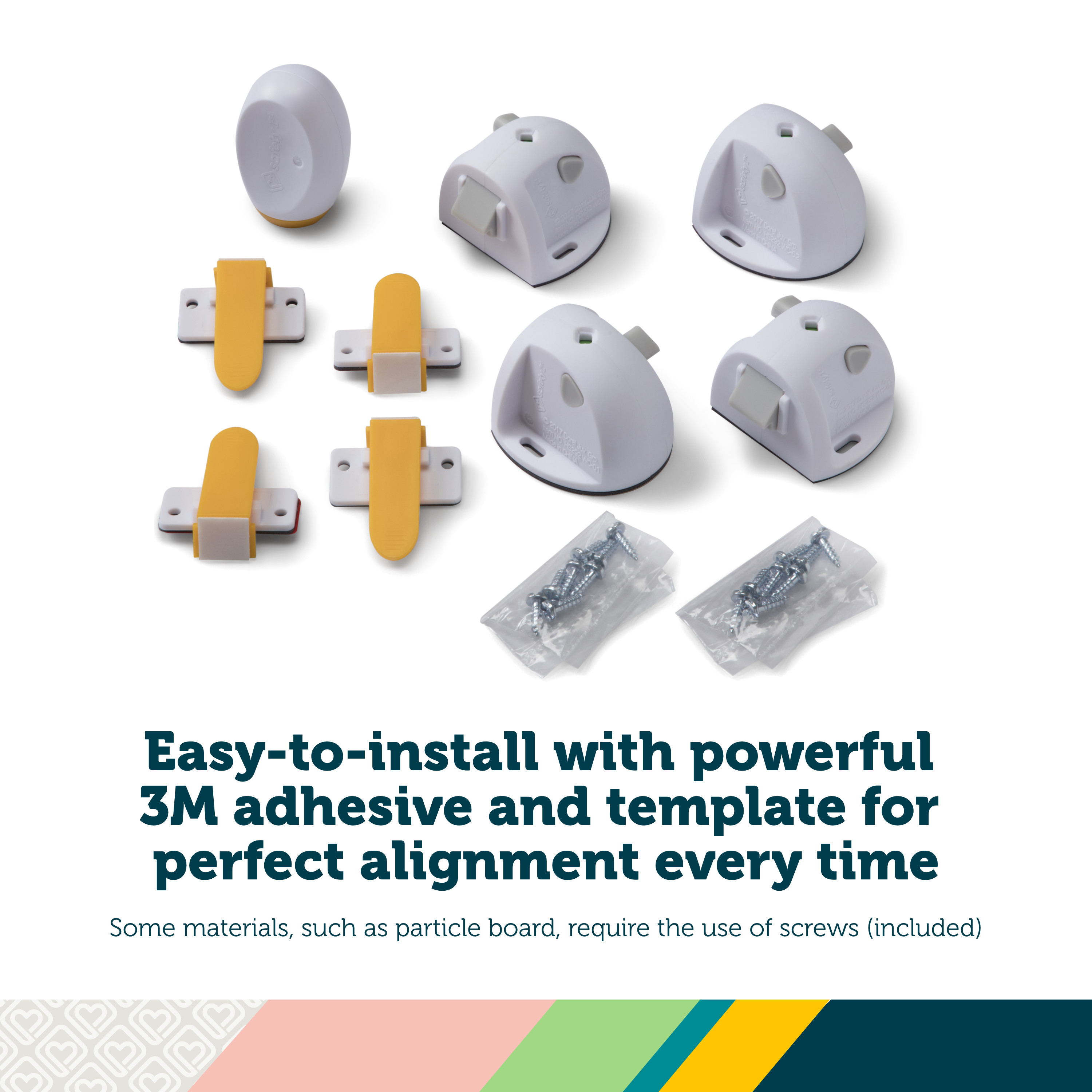 Safety 1st Adhesive Magnetic Lock System, White photo 2
