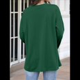 thumbnail image 4 of Blusas de Mujer de Larga con Cuello en V, Túnicas Casuales, Camisas Básicas, Blusas Holgadas Verde M, 4 of 7