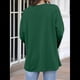 thumbnail image 4 of Blusas de Mujer de Larga con Cuello en V, Túnicas Casuales, Camisas Básicas, Blusas Holgadas Verde M, 4 of 7