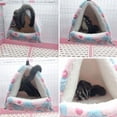 thumbnail image 3 of Hamaca para animales pequeños, hamaca para animales pequeños, casa cálida para conejo, hámster, chinchilla, conejillo, rosa Feliz Sencillez, 3 of 5
