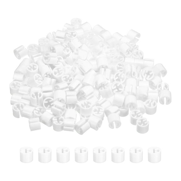 Uxcell 300 Pcs Clothes Hanger Marker Blank Plastic Tags Fit 3mm Rod, White