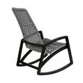thumbnail image 5 of Sequoia Outdoor Patio Rocking Chair in Dark Eucalyptus Wood and Gray Rope, 5 of 12