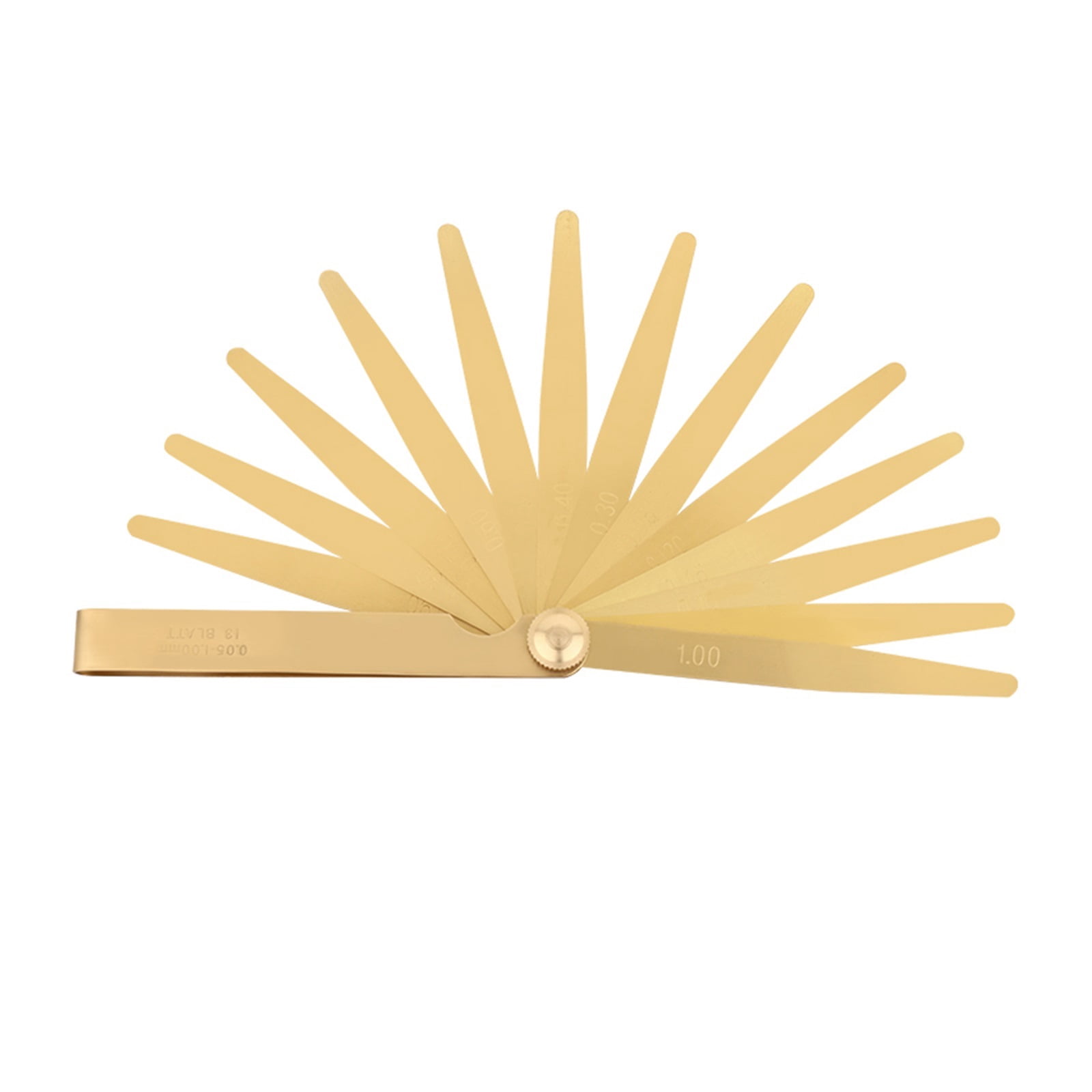 High Precision Metric Thickness Feeler Gauge 0.05-1m 13 Blades Brass Measuring Tool For Width Gap For Designers Engineers ,Easy to Use