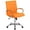 Orange, variant on Pemberly Row Mid Back Faux Leather Swivel Office Chair in Pink