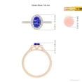 thumbnail image 5 of ANGARA Natural Oval Tanzanite Halo Ring with Diamond Accents in 14K Rose Gold for Women (Size-7x5mm) | December Birthstone, Birthday, Anniversary, Jewelry Gift for Women | Natural Tanzanite Ring, 5 of 9