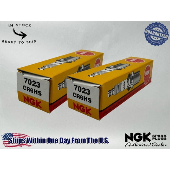 NGK Genuine OEM Authentic Spark Plugs CR6HS - 2 PACK