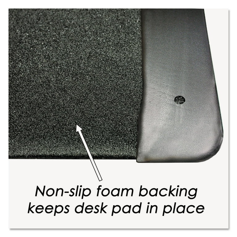 Executive Desk Pad with Antimicrobial Protection, Leather-Like Side Panels, 36 x 20, Black Executive Desk Pad with Antimicrobial Protection, Leather-Like Side Panels, 36 x 20, Black