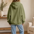 thumbnail image 5 of Women’s Oversized Hoodie Sweatshirt Casual Loose Fit Pullover Hooded Sweatshirt Long Sleeve Tops Solid Color Basic Hoodie Sweatshirt for Fall Winter, 5 of 6