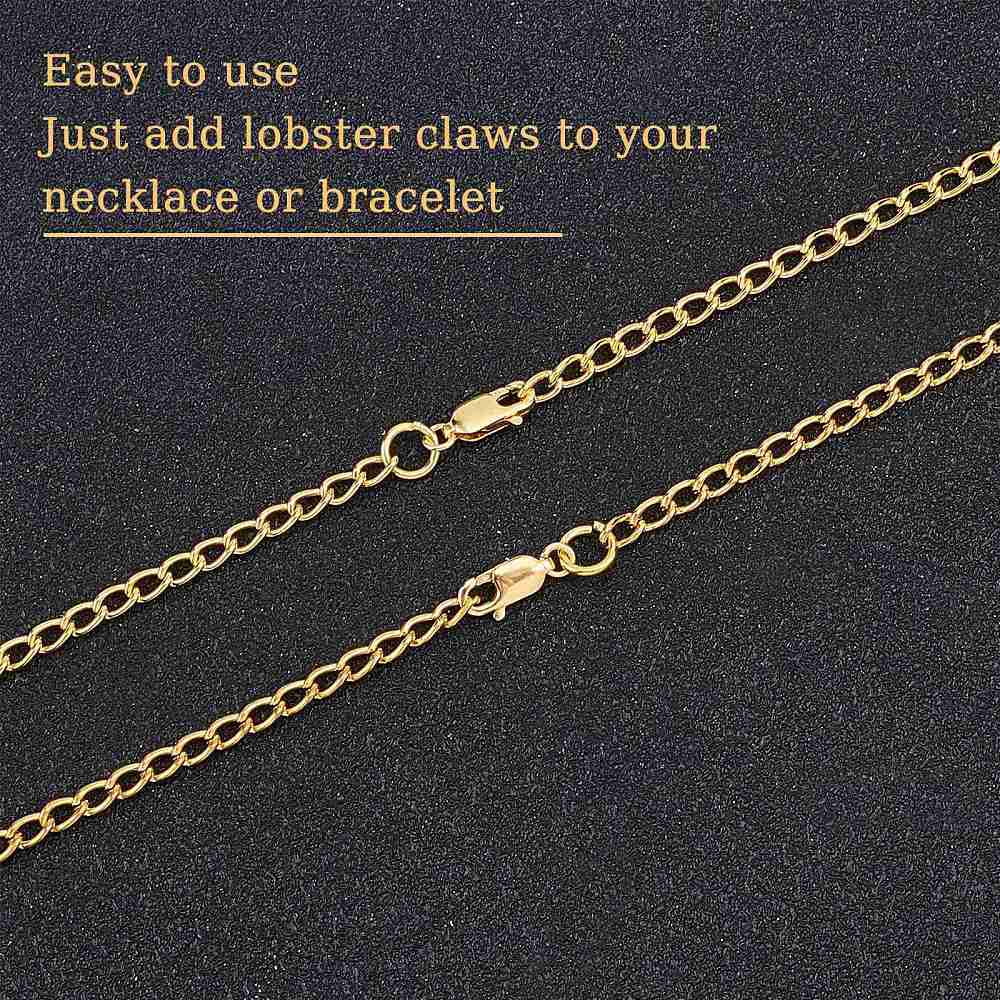1box 4Pcs Brass Yellow Gold Filled Lobster Claw Clasps 1/20 14K Gold Filled Cadmium Free Nickel Free Lead Free 14K Gold Filled 12x5x2.5mm Hole: 2mm
