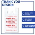 thumbnail image 3 of Bagtron Thank You T-Shirt Carry-Out Bags, 1/6 Barrel, 12.5 Microns White/Red, 12" x 7" x 22" Large, 1000 Count, 3 of 6