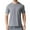 Gray, variant on Men’s Raglan Sport Short Sleeve Tee Polyester-Spandex 4-Way Stretch,Casual Workout Gym Running,S-4XL 5 Colors