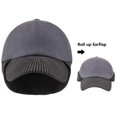 thumbnail image 3 of Gorra de béisbol de invierno LCZTN de lana con orejera cálida, unisex, gris, 3 of 7