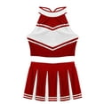 thumbnail image 3 of YiZYiF Womens 2Pcs Cheerleading Costume Sleeveless Tops with Pleated Mini Skirt Outfit Set, 3 of 6