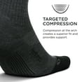 thumbnail image 2 of Feetures Merino 10 Cushion Crew Sock- Wool Sock for Women & Men, Hiking & Running, Targeted Compression (1 Pair) S, Gray, 2 of 6