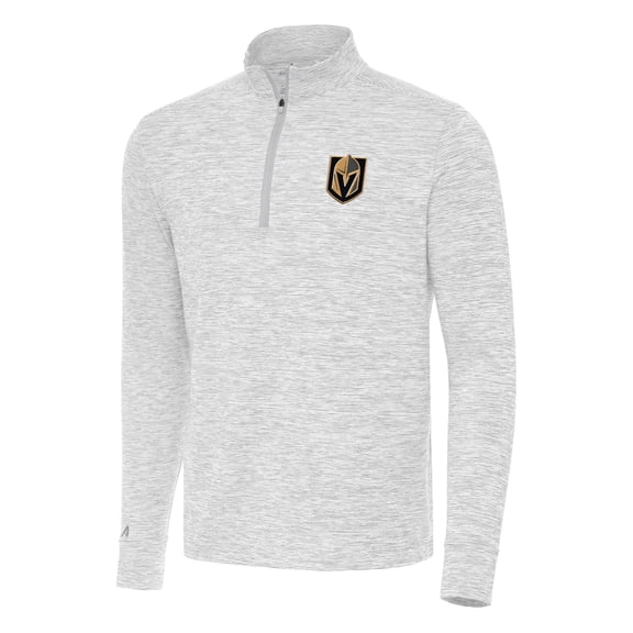 Men's Antigua Gray Vegas Golden Knights Cause Quarter-Zip Top