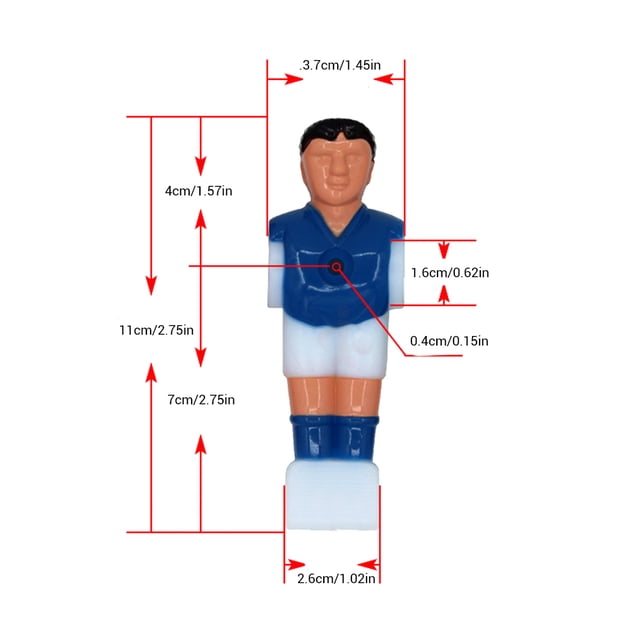 4 piezas de plástico para mesa de fútbol, minimuñeco humanoide para juegos de fútbol