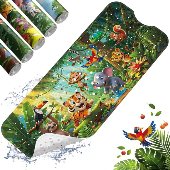 Alfombra de baño para bebé XIYUNTE, antideslizante, 100 x 40 cm, Animal Forest
