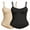 Black/Khaki, variant on Women’s Seamless Shapewear Bodysuit, V-Neck Sleeveless Tummy Control Body Shaper, Slimming & Invisible Under Dresses,Sizes S-XL