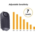 thumbnail image 4 of Alarma inalámbrica impermeable de 113 dB con control remoto para bicicleta, bicicleta eléctrica, motocicleta, scooter, remolque, alarma antirrobo actualizada para bicicleta (2 unidades), 4 of 5