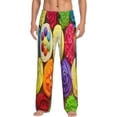 thumbnail image 2 of Kdxio Brightly Colored Cupcakes Print Men's Sleep Pajama Pant Lounge Pants with Pockets, 2 of 8
