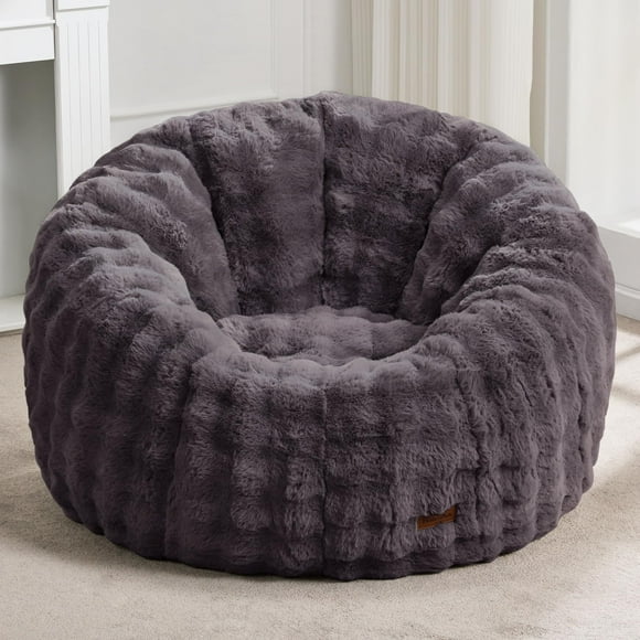 Puf Hobestluk de gran tamaño con forma de rosquilla, color gris burbuja