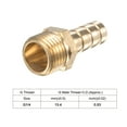 thumbnail image 4 of Uxcell Brass Hose Barb Fitting Straight G1/4 Male Thread Pipe Connector with Stainless Steel Hose Clamps 8mm, 4 of 5