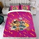 thumbnail image 4 of Sema la Súper Conjunto de sábanas temático, trío de piezas, cómodo y amigable con la piel, diseño único, regalo de decoración para el hogar para familiares, amigos y fans,173cm *218cm, 4 of 6