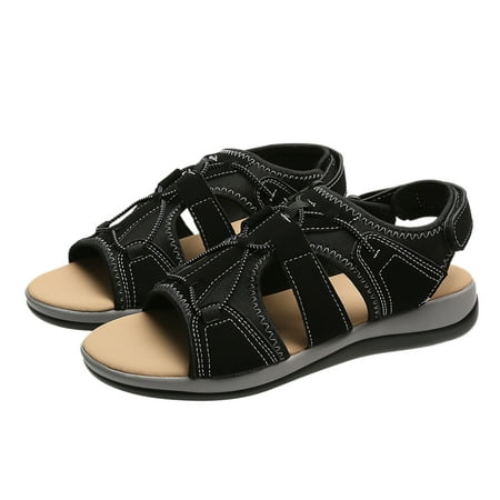

nsendm Cute Comfortable Sandals for Women Shoes Leisure Women s Casual Fashion Jelly Flip Flops Sandals for Women Black 6.5