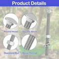 thumbnail image 4 of Wheelbarrow Carriage Bolts and Nuts Kit, 5/16" Stainless Carriage Bolts 4", 3", 2-1/2" and 2" Wheelbarrow Handles Bolts Kit Replacement-12 Pack One Size One Size, 4 of 5