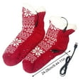thumbnail image 3 of Heated Socks,Electric Heated Fleece Socks Slippers for Men Women, Warming Socks for Women, Winter USB Heated Fleece Fuzzy Socks,Heating Pad Cozy Foot Warmer, Christmas House Slipper Socks, 3 of 8