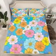 thumbnail image 2 of Feelyou Cherry Blossoms Bed Sheets, Cartoon Flower Floral King Sheets, 4pcs, 2 of 7