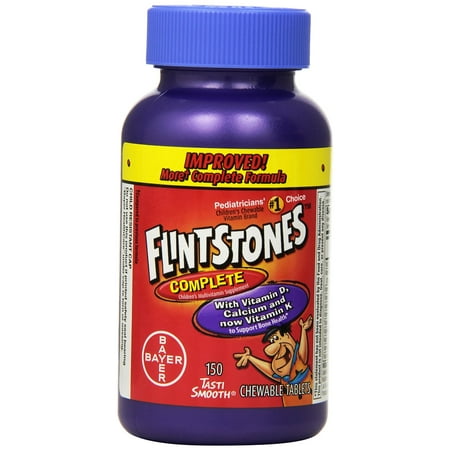 Flintstones Children's Complete Multivitamin, Chewable Tablets 150 (Best Chewable Vitamins For Women)