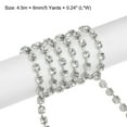 thumbnail image 2 of Uxcell 5 Yard 6mm Crystal Rhinestone Diamond Close Chain Trim Trimming Claw Cup Chain for Sewing, Crafts,Silver White, 2 of 4