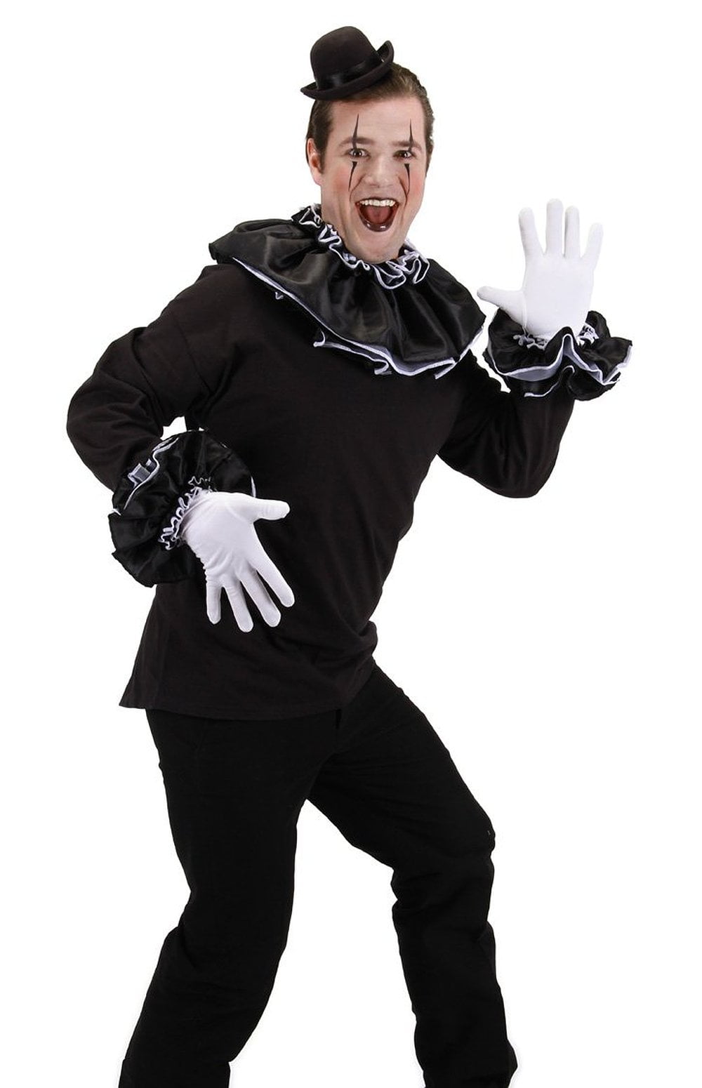 Download Clown Adult Costume Black & White Collar & Cuff Set - Walmart.com - Walmart.com