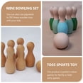 thumbnail image 4 of OULII 1 Set Bowling Pins for Kids Beech Wood Mini Bowling Desktop Game, 4 of 8