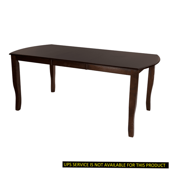 JERFIT 6-Person Dark Cherry Expandable Dining Table with Leaf, Traditional Brown Wood Kitchen Table for Dining Room